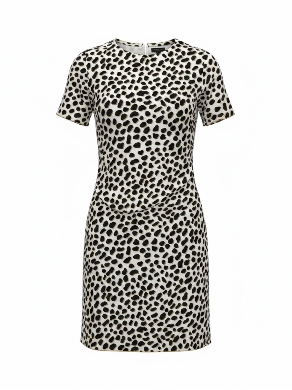 Ann Taylor Black and White Spot Print Mini Dress